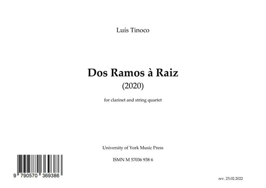 Dos Ramos à Raiz (Clarinet and String Quartet) (Parts + Full Score)